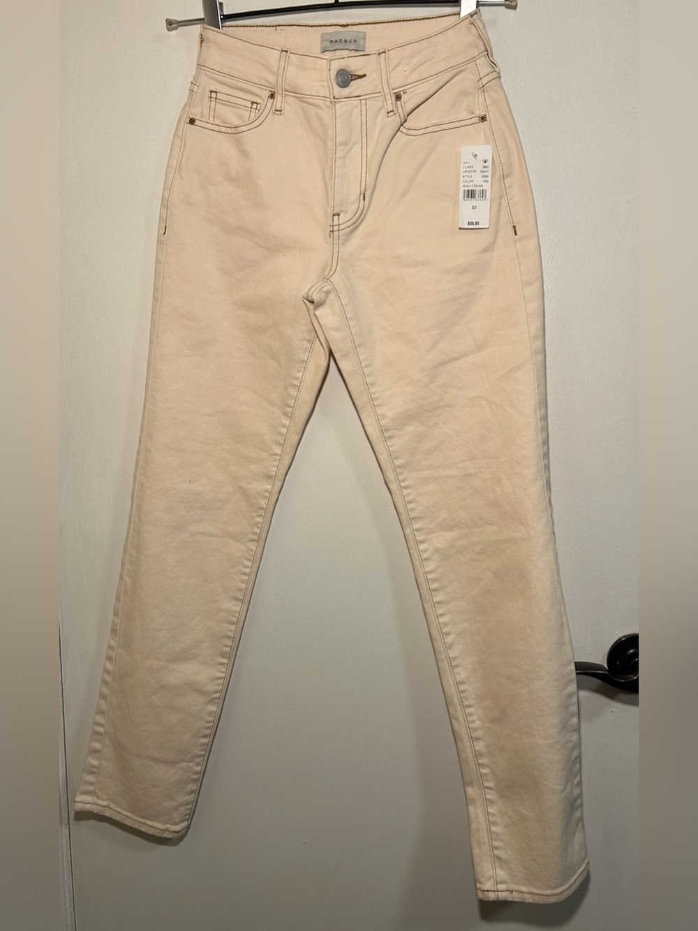 NWT Pacsun Irish Cream High-Rise Straight Mom Jeans